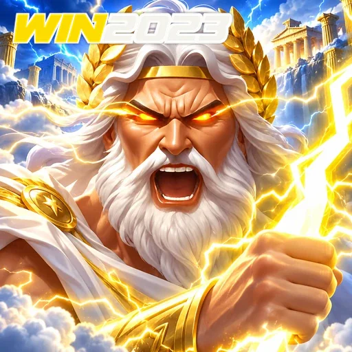 WIN2023 — ilustração de um personagem mitológico cercado por raios