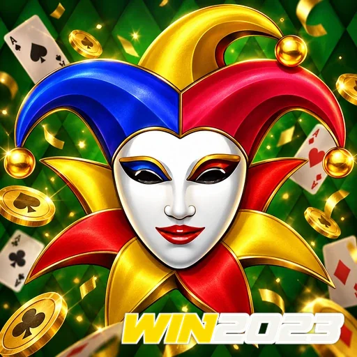 WIN2023 — ilustração de uma máscara de coringa colorida