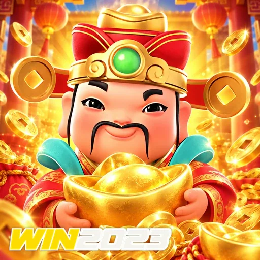 WIN2023 — ilustração de um personagem sorridente com moedas de ouro