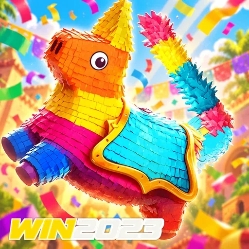 WIN2023 — ilustração de uma piñata colorida