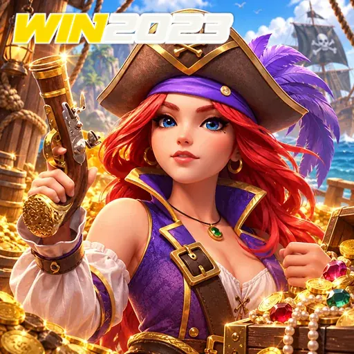 WIN2023 — ilustração de uma pirata com mapa do tesouro