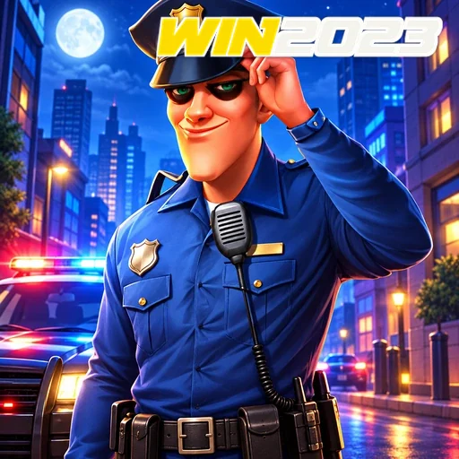 WIN2023 — ilustração de um policial em uma cidade